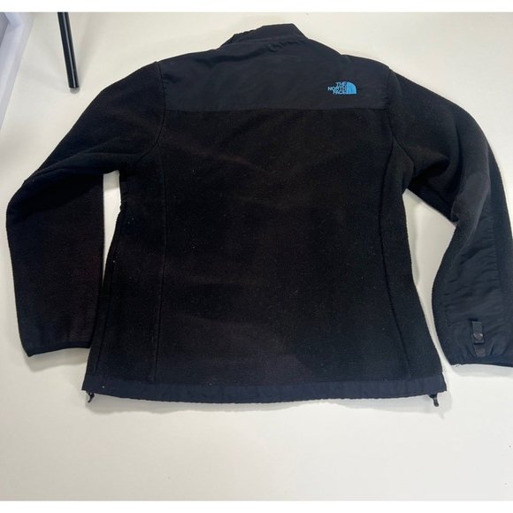 The North Face Denali Jacket Black with Blue Embroidered Logo Size Medium - Picture 2 of 12